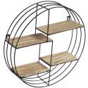 Wallhanger Glasgow Circle M 40x15x40 cm zwart industrieel wandrek